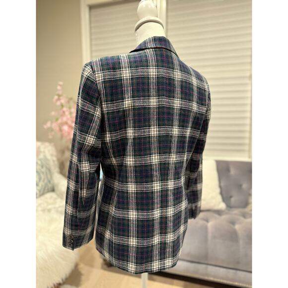 MSRP $329 Vintage Pendleton 100% Virgin Wool Plaid Blazer Size 10 | QUICK SHIP - Picture 2 of 9